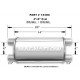 2x input / 2x output MagnaFlow steel muffler 14386 | races-shop.com