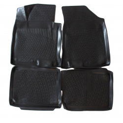 Rubber car floor mats for HYUNDAI i40 2011-up