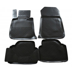 Set of rubber car floor mats with raised edges for BMW 3 Series E46 01-06