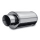 Double wall - Round rolled MagnaFlow Stainless muffler 14813 with E9 approval | races-shop.com
