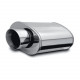 Double wall - Round rolled MagnaFlow Stainless muffler 14814 with E9 approval | races-shop.com
