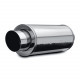 Single wall - round rolled MagnaFlow Stainless muffler 14821 with E9 approval | races-shop.com