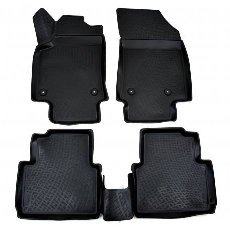 For specific model Rubber car floor mats for OPEL Crossland X 2017-up | races-shop.com