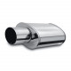Single wall - round rolled MagnaFlow Stainless muffler 14827 with E9 approval | races-shop.com