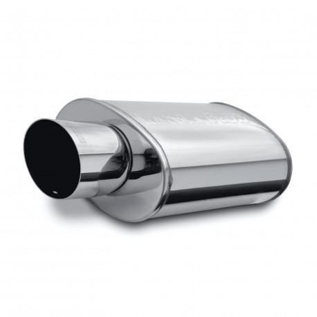 Single wall - round rolled MagnaFlow Stainless muffler 14828 | races-shop.com