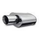 Double wall - Round rolled MagnaFlow Stainless muffler 14829 with E9 approval | races-shop.com