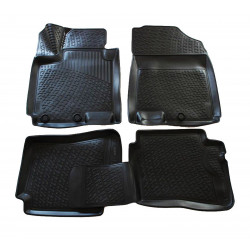 Rubber car floor mats for HYUNDAI Santa Fe III 2013-2018