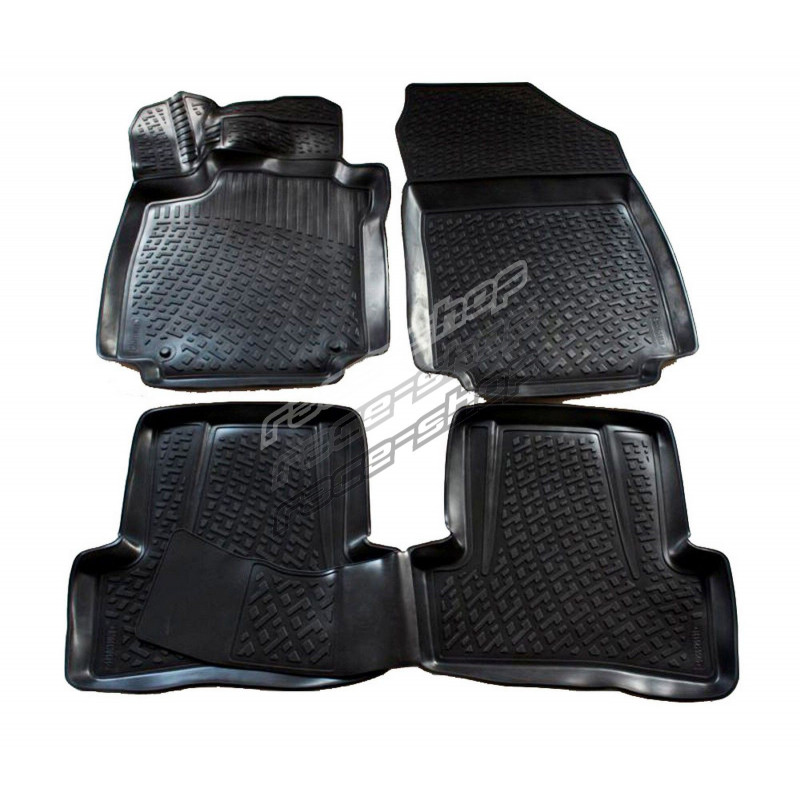 M MOTOS Set Of Rubber Floor Mats And Boot Mats For Renault Clio IV 2015-2019