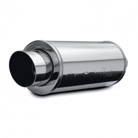 Single wall - round rolled MagnaFlow Stainless muffler 14842 | races-shop.com