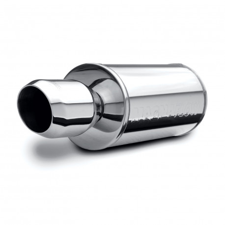 Double wall - Round rolled MagnaFlow Stainless muffler 14845 | races-shop.com
