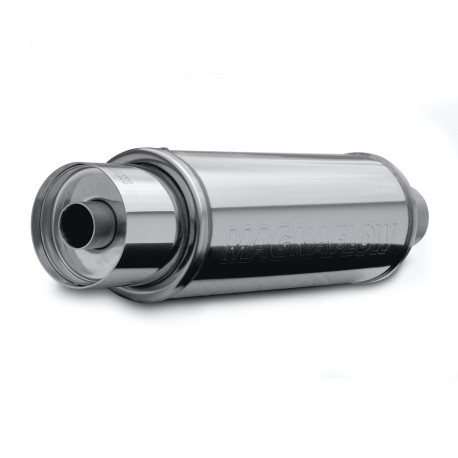 Single wall - round rolled MagnaFlow Stainless muffler 14852 | races-shop.com
