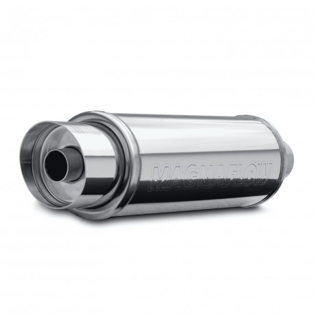 Single wall - round rolled MagnaFlow Stainless muffler 14854 | races-shop.com