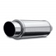 Single wall - round rolled MagnaFlow Stainless muffler 14859 with E9 approval | races-shop.com