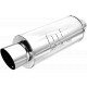 Single wall - round rolled MagnaFlow Stainless muffler 14823 with E9 approval | races-shop.com