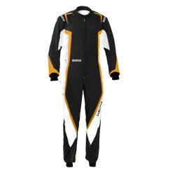 CIK-FIA children's karting suit SPARCO Kerb K44, black/white/orange