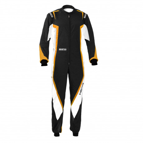 Suits CIK-FIA Child race suit SPARCO Kerb K44 black/white/orange | races-shop.com