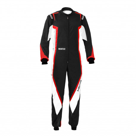 Suits CIK-FIA karting suit SPARCO Kerb K44, black/white/red | races-shop.com