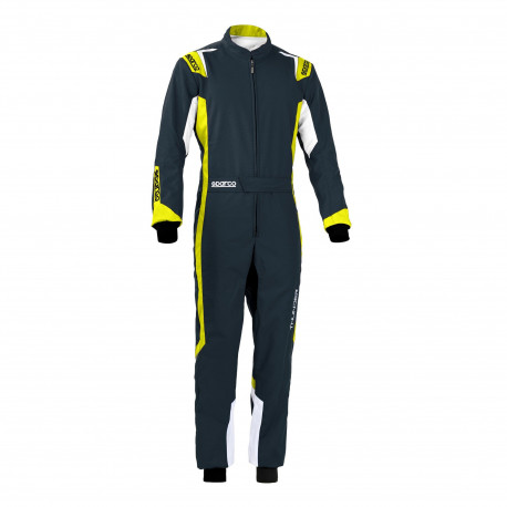 Suits CIK-FIA karting suit SPARCO Thunder K43, grey/yellow | races-shop.com