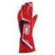Gloves Race gloves OMP First EVO with FIA homologation (external stitching) red / black / white | races-shop.com