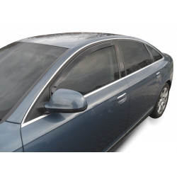 Window deflectors for AUDI A6 4D 2004-2011 (C6) (+OT) SEDAN 4pcs (front+rear)