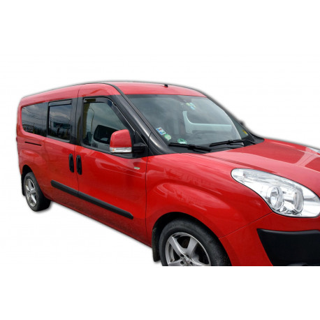 Window deflectors Window deflectors for FIAT DOBLO II 5D 2010-up (+OT) 4pcs (front+rear) | races-shop.com