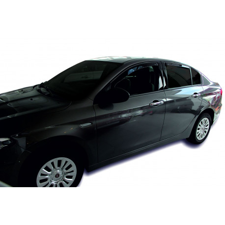 Window deflectors Window deflectors for FIAT TIPO 4/5D 2016-up (+OT) SEDAN/HTB 4pcs (front+rear) | races-shop.com