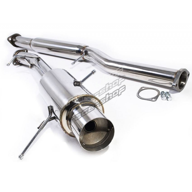 For Subaru Impreza WRX EJ25 G3 Stainless Steel 4 inches Rolled Muffler Tip Catback Exhaust System 