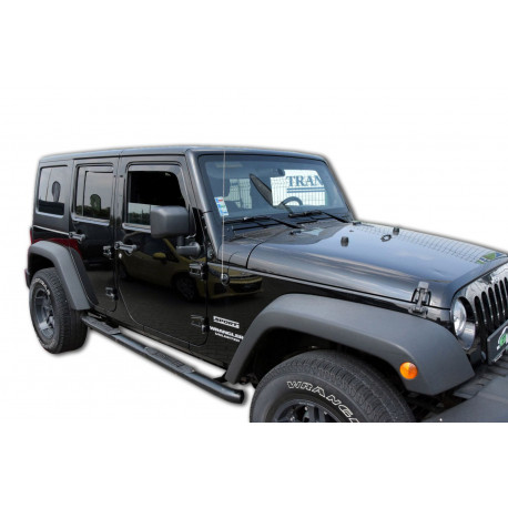 Window deflectors Window deflectors for JEEP WRANGLER (JK) 5D 2007-up (+OT) 4pcs (front+rear) | races-shop.com