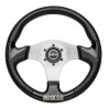 3 spokes steering wheel Sparco P222, 345mm leather, 30mm
