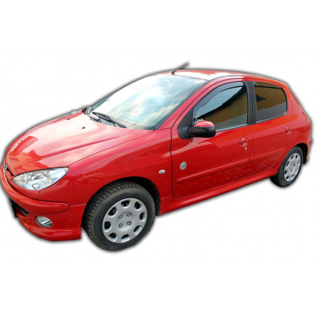 Window deflectors Window deflectors for PEUGEOT 206 5D 1998-2005(+OT) 4pcs (front+rear) | races-shop.com