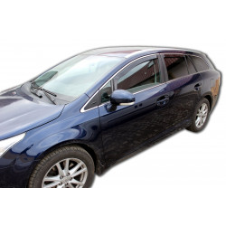 Window deflectors for TOYOTA AVENSIS III T27 5D 2009-2017 COMBI (+OT) 4pcs (front+rear)