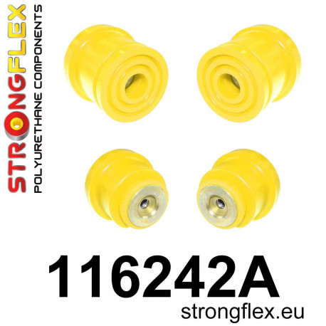 Polyurethane bushings STRONGFLEX - 116242A: Rear subframe bush kit SPORT | races-shop.com