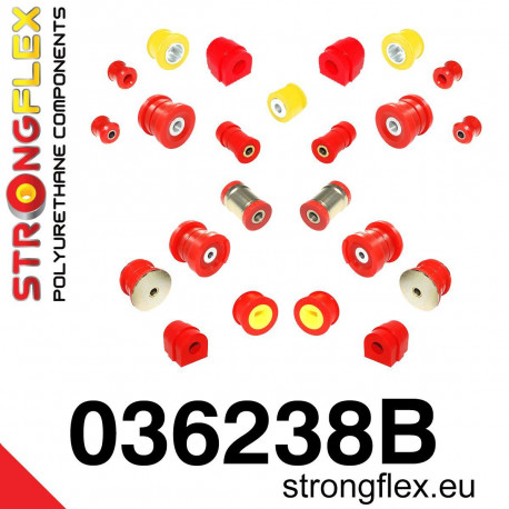 Polyurethane bushings STRONGFLEX - 036238B: Full suspension bush kit | races-shop.com