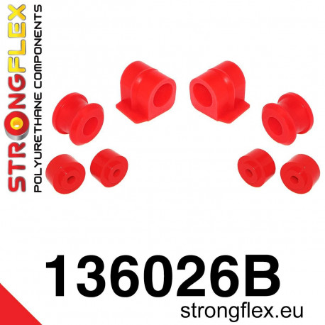 Polyurethane bushings STRONGFLEX - 136026B: Front anti roll bar bush kit | races-shop.com