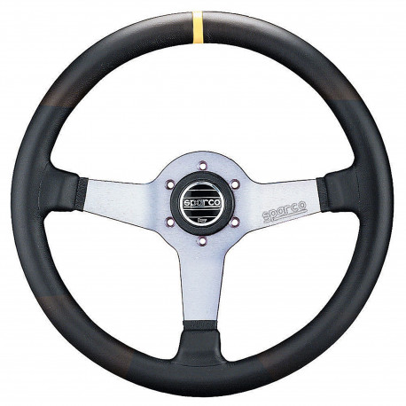 steering wheels 3 spokes steering wheel Sparco Monza L550, 350mm leather | races-shop.com
