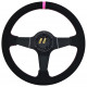 Promotions Steering wheel RACES Apex, 350mm, suede, 90mm deep dish, pink | races-shop.com