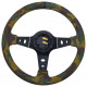 steering wheels Steering wheel RACES Corsa camo, 350mm, suede, 90mm deep dish | races-shop.com