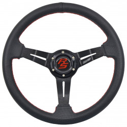 Steering wheel RACES Giappone, 350mm, ECO leather, 65mm deep dish