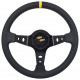 steering wheels 3 spoke steering wheel RACES Corsa, 350mm, leatherette, 90mm offset, black/yellow | races-shop.com