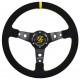 Promotions Steering wheel RACES Corsa EVO, 350mm, suede, 65mm deep dish | races-shop.com