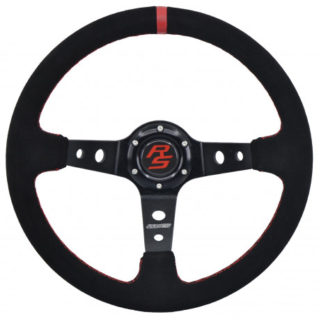 steering wheels Steering wheel RACES Corsa, 350mm, suede, 90mm deep dish | races-shop.com