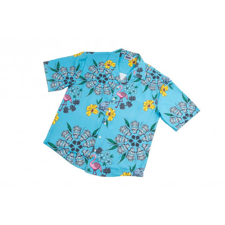FORGE Motorsport Shirt FORGE MOTORSPORT Hawaiian, turquoise | races-shop.com