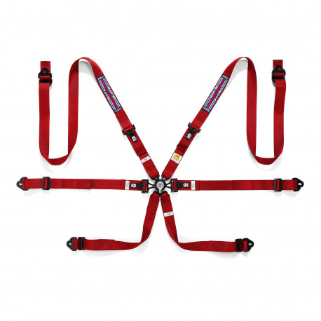 Seatbelts and accessories FIA 6 point safety belts SPARCO 04834HPDMR MARTINI RACING red | races-shop.com