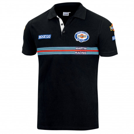 T-shirts Sparco MARTINI RACING men`s replica polo shirt - black | races-shop.com