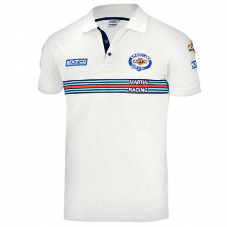 T-shirts Sparco MARTINI RACING men`s replica polo shirt - white | races-shop.com