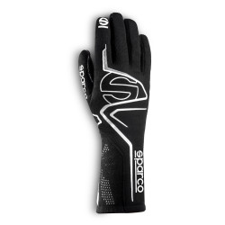 FIA race gloves Sparco LAP (external stitching), black/white