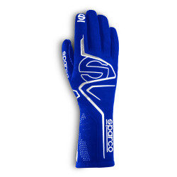 FIA race gloves Sparco LAP (external stitching), blue/white