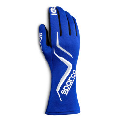FIA race gloves Sparco LAND (external stitching), blue/white