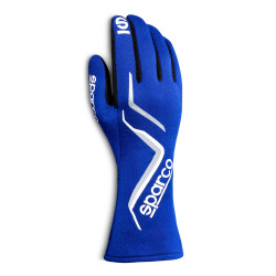 Race gloves Sparco LAND with FIA 8856-2018 blue/white