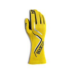 Race gloves Sparco LAND with FIA 8856-2018 yellow/black